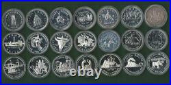 CANADA 1971-1991 21pc silver Dollar collection in capsules read description