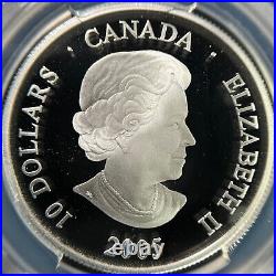 CANADA. 2005, 10 Dollars, Silver PCGS PR69 Pope John Paul II RARE