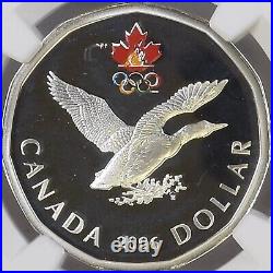 CANADA. 2006, 1 Dollar, Silver NGC PF68 Turin Olympics, Lucky Loonie RARE