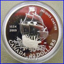 CANADA 2009 SILVER JACQUES CARTIER $20 COIN 475th Anniversary ONLY 1,534 MADE