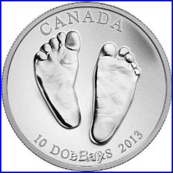 CANADA 2013 $10 Welcome to the World 0.9999 Pure Silver Baby Feet Coin