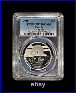 CANADA. 2016, 10 Dollars, Silver PCGS PR70 Top Pop? Reflections Arctic Fox CANADA. 2016, 10 Dollars, Silver PCGS PR70 Top Pop? Reflections Arctic Fox