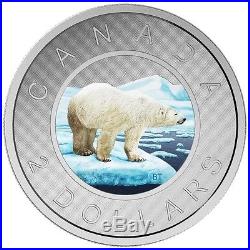 CANADA 2016 $2 5oz FINE SILVER COIN BIG COIN SERIES POLAR BEAR TOONIE A