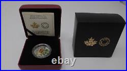 CANADA $20 2015 Silver Proof'Venetian Glass Turtle & Broadleaf Flower