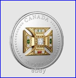 CANADA $20 Dollars pure 99.99 silver Coin St. Edward's King Crown Queen Memory