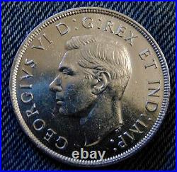 CANADA Canadian 1945 silver dollar King George VI high AU-BU