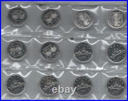 CANADA Dollar lot 1969-1985 16 silver 21 nickel BU/SPECIMEN/PROOF