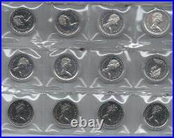 CANADA Dollar lot 1969-1985 16 silver 21 nickel BU/SPECIMEN/PROOF