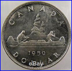 CANADA. GEM 1950 Silver Dollar, ICCS MS-65
