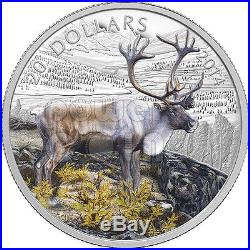 CARIBOU Rangifer Tarandus Silver Coin 20$ Canada 2014