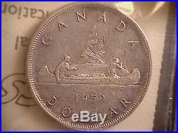 Choice Lightly Toned Business Strike Gem 1950 Canada Silver $ Iccs Ms-65 Swl