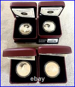 Canada $10 Fine SILVER 4 Coin Set BOREAL FOREST Peregrine Falcon WOOD BISON Orca Canada $10 Fine SILVER 4 Coin Set BOREAL FOREST Peregrine Falcon WOOD BISON Orca