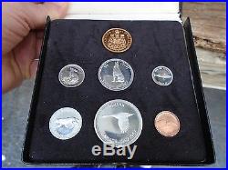 Canada 1867-1967 Centenial 7 Coin Set Silver with $20 Gold Coin Specimen Case Box