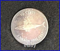 Canada 1867-1967 Centenial 7 Coin Set Silver with$20 Gold Coin Specimen Case Box
