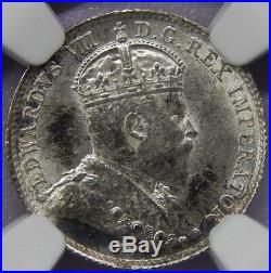 Canada 1904 Silver 5 Cents NGC MS-62 Toned