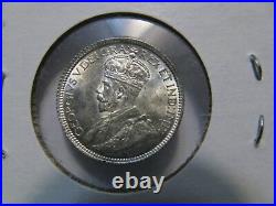 Canada 1920 Uncirculated Ten Cent Silver Dime Cartwheel Luster