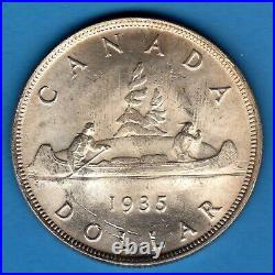 Canada 1935 $1 One Dollar Silver Coin Choice Uncirculated