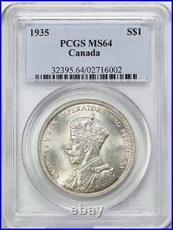 Canada 1935 $1 Silver Dollar MS64 PCGS 02716002 KM#30