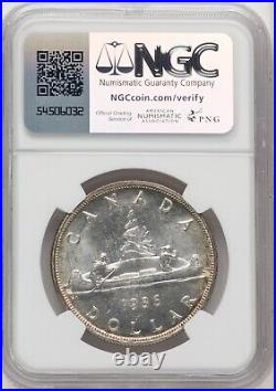 Canada 1936 Silver Dollar NGC MS-63 Wonderful Toning