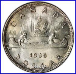 Canada 1936 Silver Dollar PCGS MS 63 -SUPERB STRIKE AND LUSTER