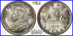 Canada 1936 Silver Dollar PCGS MS 63 -SUPERB STRIKE AND LUSTER