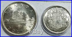 Canada, 1937 Brilliant Uncirculated Set Cent Thru Dollar, 1.1 Ounces Silver