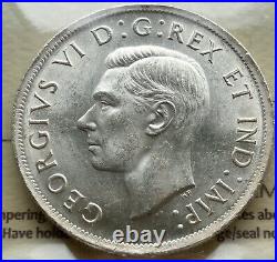 Canada 1938 Key Date $1 Voyageur Silver Dollar, Graded ICCS MS63, cert# XUH307