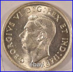 Canada 1938 Silver Dollar ICCS MS63