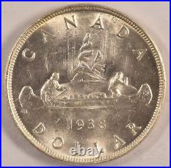 Canada 1938 Silver Dollar ICCS MS63