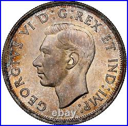 Canada 1939 Silver Dollar George VI Royal Visit NGC MS64 (Toned)