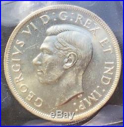 Canada 1945 Silver Dollar MS 63 ICCS Wonderful Original Coin