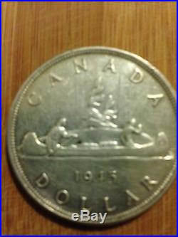 Canada 1945 Silver dollar-Uncirculated