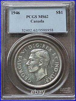 Canada 1946 $1 Silver Dollar PCGS MS 62