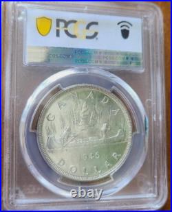 Canada 1946 $1 Silver Dollar PCGS MS 62 PQ+++
