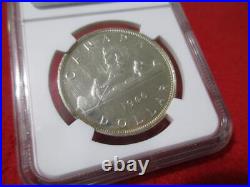 Canada 1946 King George VI SILVER DOLLAR NGC MS 61 SHORT WATERLINES #MF-T4200