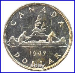 Canada 1947 silver dollar B7 ICCS MS62