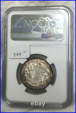 Canada 1948 Silver Half Dollar 50C NGC MS 63 Gold Rim Patina Toning Obverse Rev