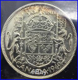 Canada 1949 50 Cents MS 65 Gem Silver Half ICCS