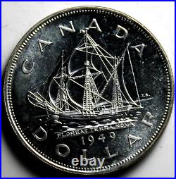 Canada 1949 One Silver Dollar Uncirculated -125-220 Canada 1949 One Silver Dollar Uncirculated -125-220