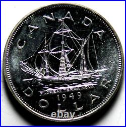 Canada 1949 One Silver Dollar Uncirculated -125-220 Canada 1949 One Silver Dollar Uncirculated -125-220