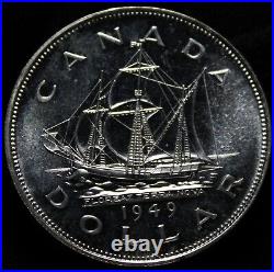 Canada 1949 One Silver Dollar Uncirculated -125-220 Canada 1949 One Silver Dollar Uncirculated -125-220