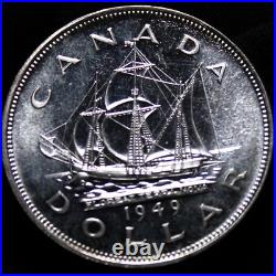 Canada 1949 One Silver Dollar Uncirculated -125-220 Canada 1949 One Silver Dollar Uncirculated -125-220