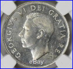 Canada 1950 Silver 50 Cents No Design in Date NGC MS-64