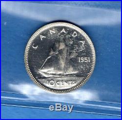 Canada 1951 10 Cents Ten Cent Silver Coin ICCS Specimen SP-64