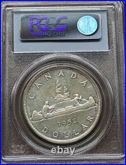 Canada 1952 No Water Lines NWL $1 Silver Dollar PCGS MS 64