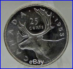 Canada 1953 25 Cents MS 66 Large Date GEM UNC Silver Quarter Registry Set