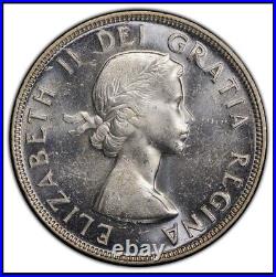 Canada 1954 Short Water Lines $1 Dollar Silver Coin Uncirculated SWL PCGS MS63