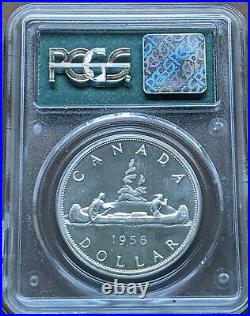 Canada 1956 $1 Silver Dollar PCGS PL 65 Proof like OGH Old Green Holder
