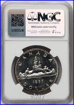 Canada 1957 Silver Dollar NGC PL64 Stunning Prooklike