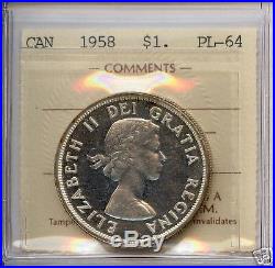 Canada 1958 Silver Dollar Cameo Pl++++